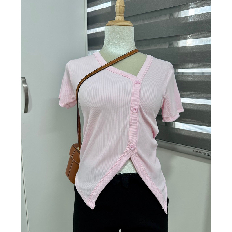 Áo 3 Cúc giả thun tăm