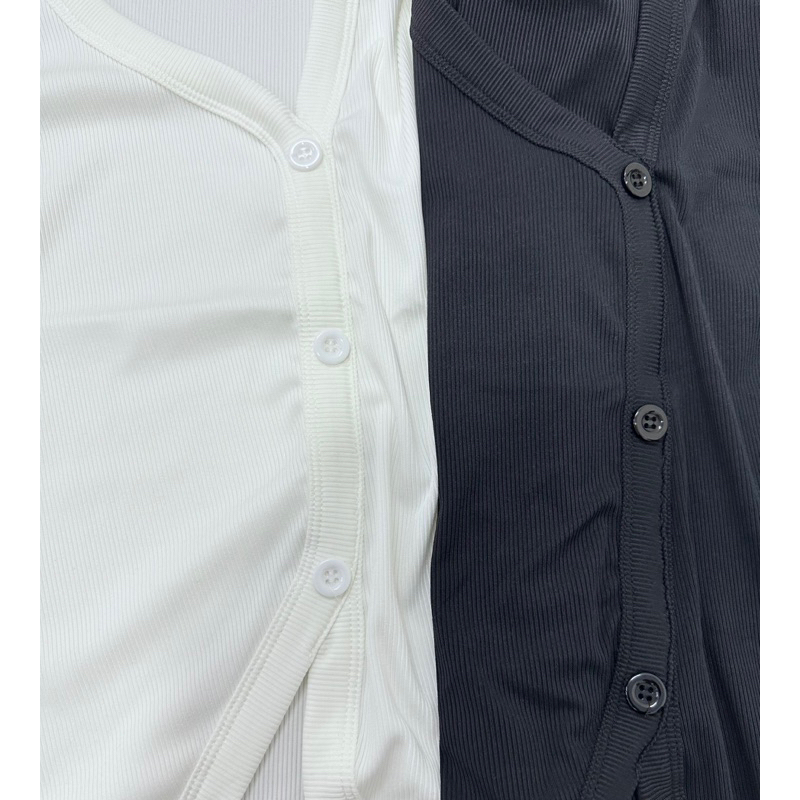 Áo 3 Cúc giả thun tăm