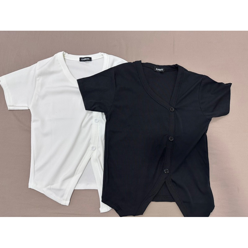 Áo 3 Cúc giả thun tăm