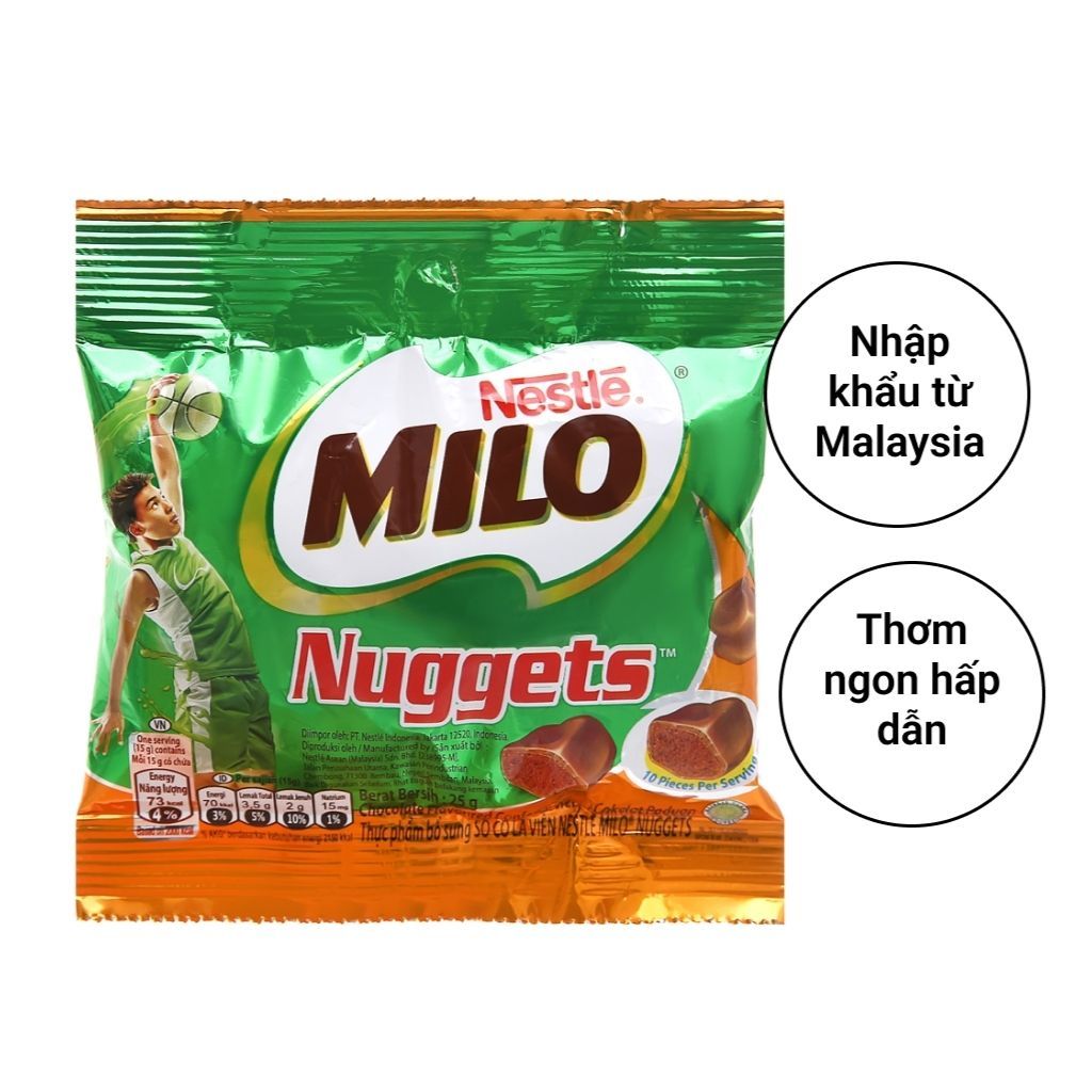 Socola viên Milo Nuggets gói 25g /75g