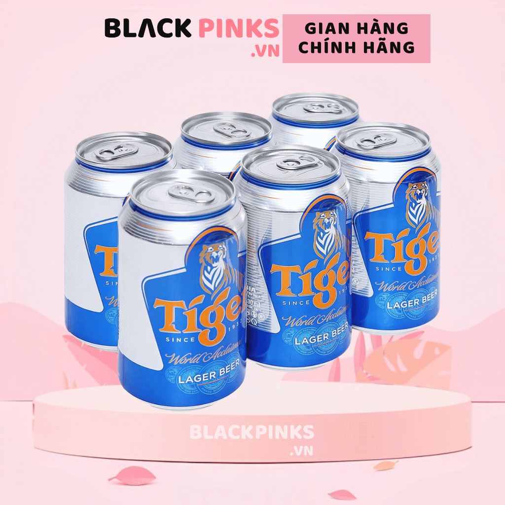 Lốc 6 lon bia Tiger lon lùn 330ml