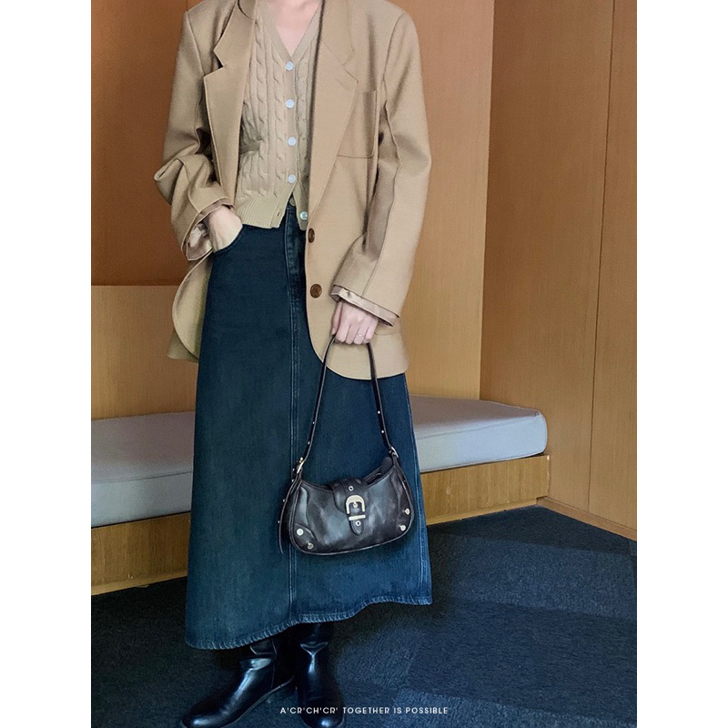 Túi 𝐂𝐑𝐁𝐄 da loang màu nâu