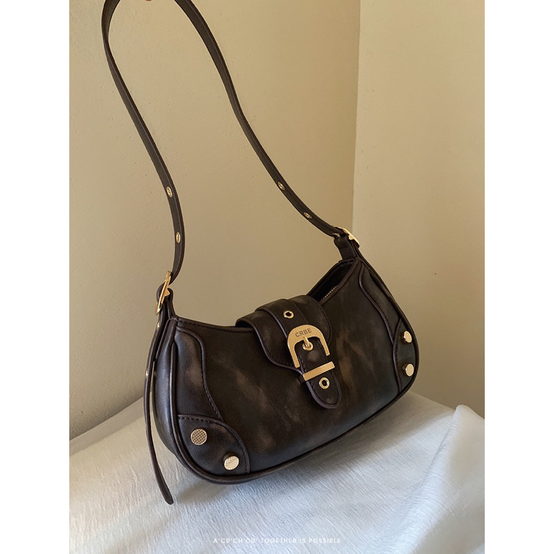 Túi 𝐂𝐑𝐁𝐄 da loang màu nâu