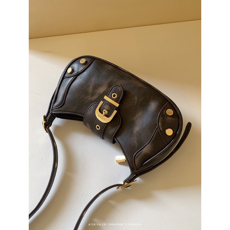 Túi 𝐂𝐑𝐁𝐄 da loang màu nâu