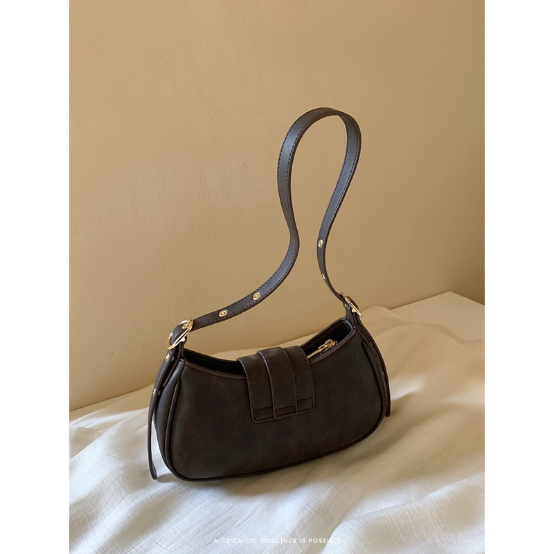 Túi 𝐂𝐑𝐁𝐄 da loang màu nâu