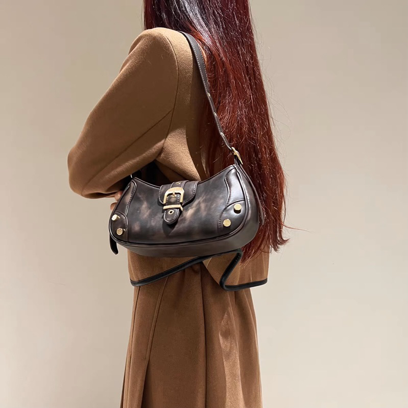 Túi 𝐂𝐑𝐁𝐄 da loang màu nâu