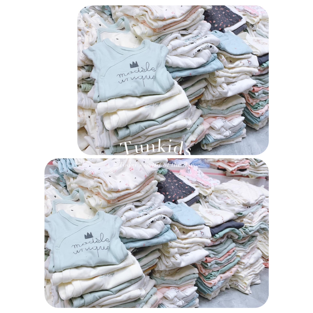 Body chip, bodysuit dài tay, body sơ sinh cài chéo H.M, za.ra... Link 2