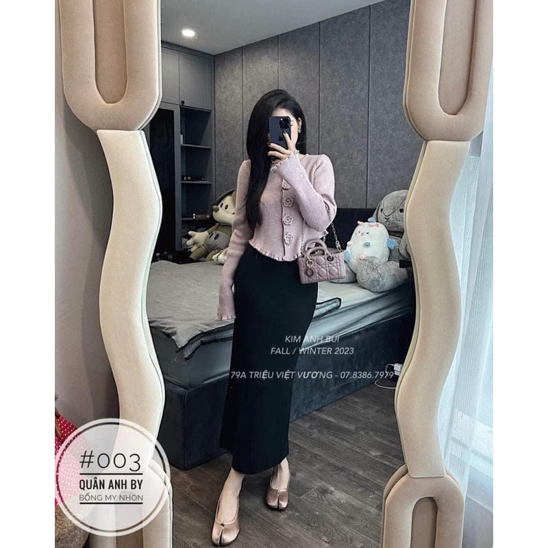 CHÂN VÁY LEN KHÔNG XẺ GẤU