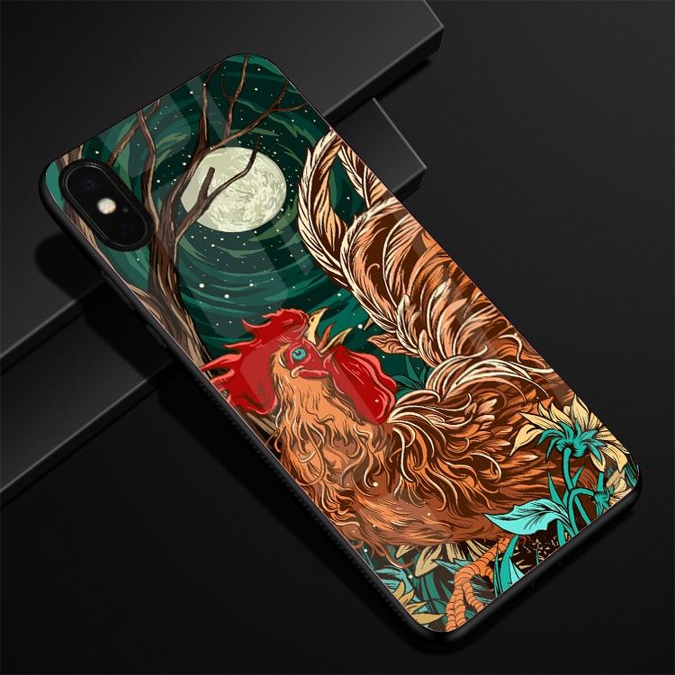 Ốp Lưng IPHONE X, XS, XS MAX Mặt lưng kính cao cấp, thiết kế độc quyền 12 con giáp