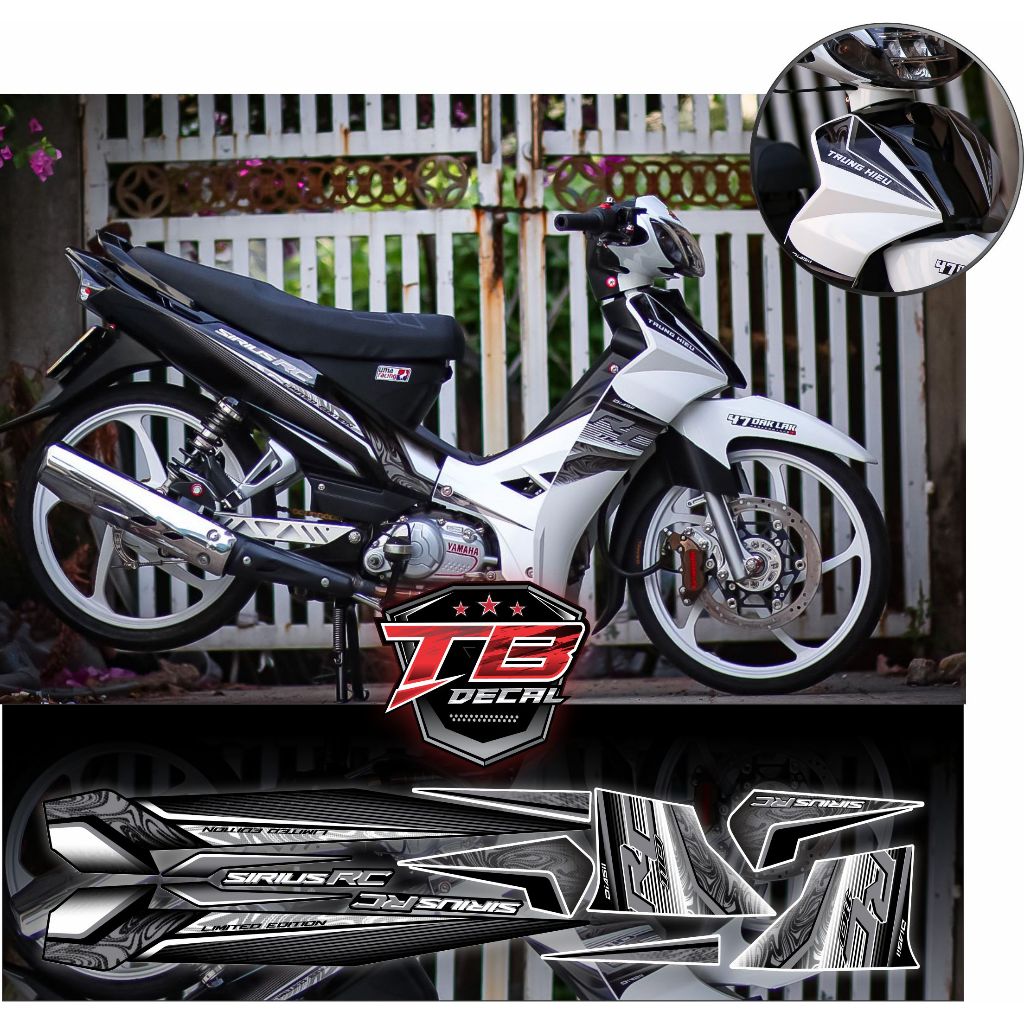 Tem Sirius RC V2 Trắng Đen
