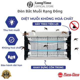 Đèn bắt muỗi Rạng Đông, máy thu hút côn trùng thông minh treo tường UV model DBM02 500x250/4W - bảo hành 12 tháng