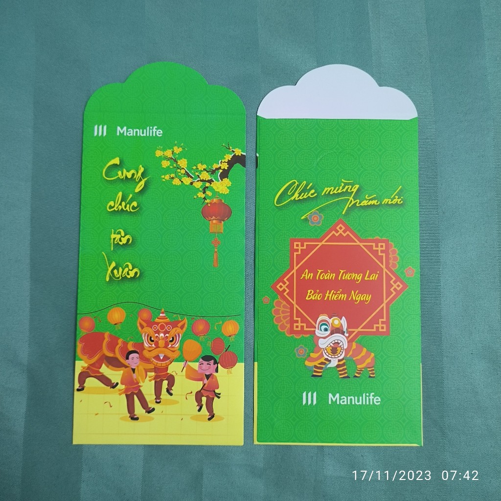 COMBO 50 BAO LÌ XÌ MANULIFE