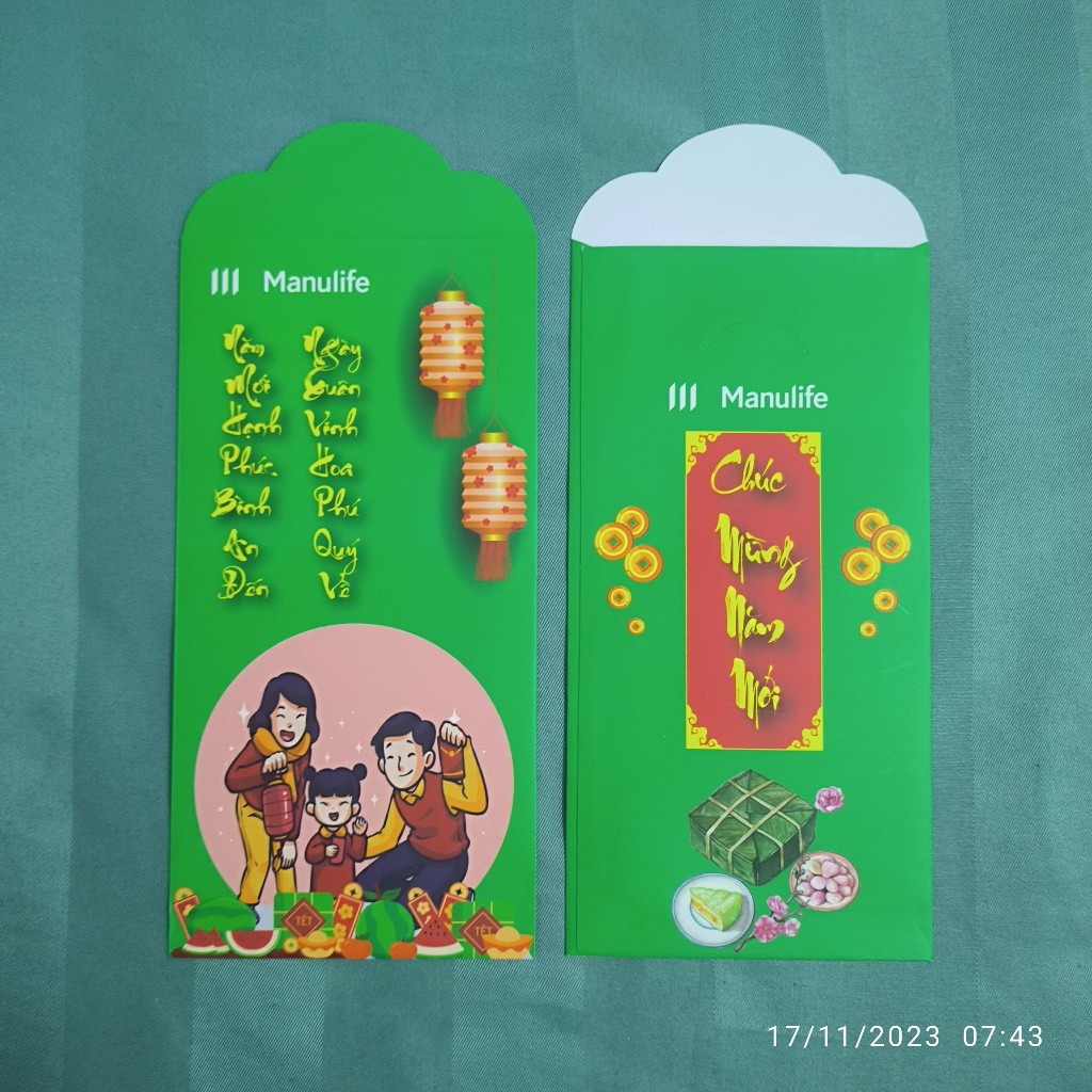 COMBO 50 BAO LÌ XÌ MANULIFE