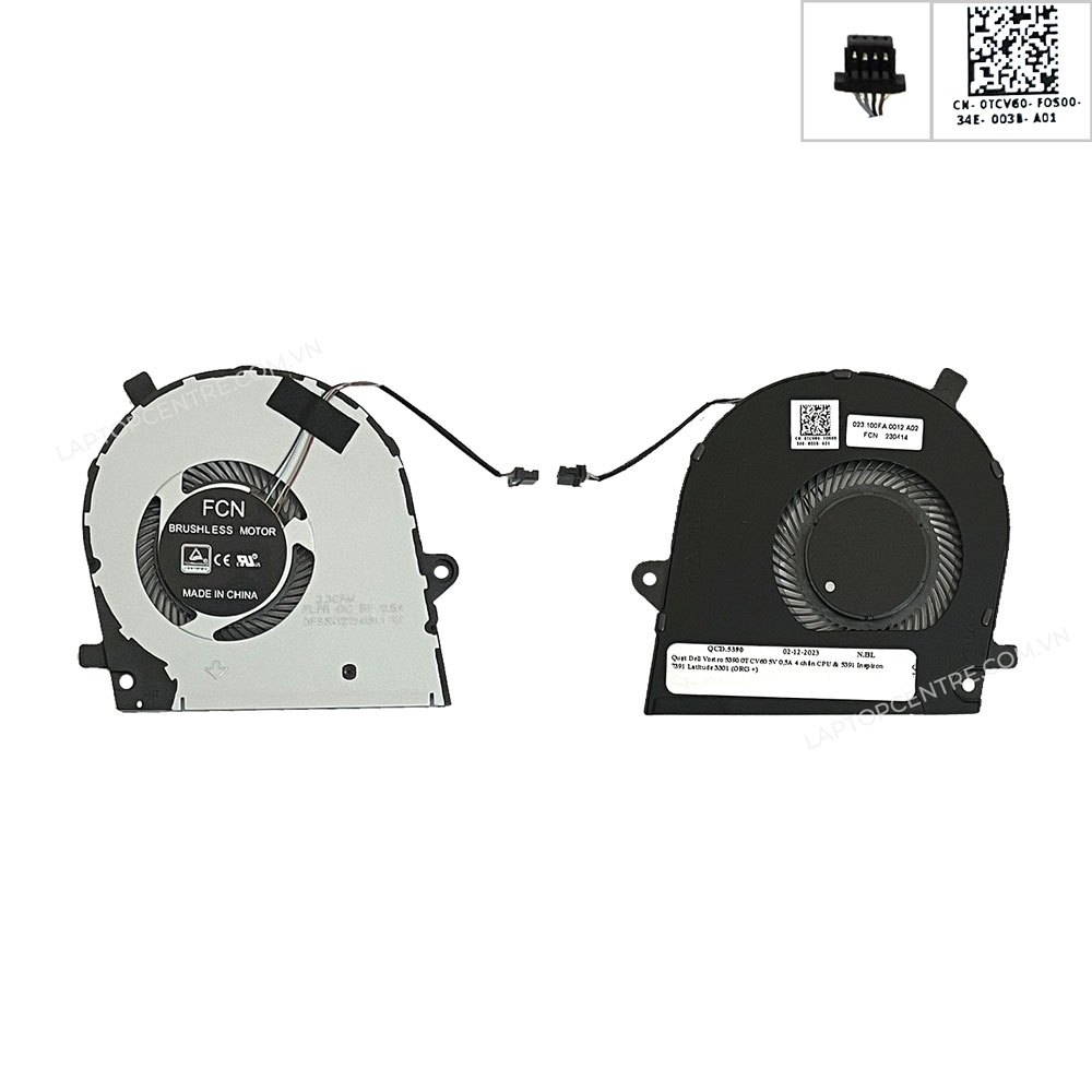 Quạt Dell Vostro 5390 0TCV60 CPU tương thích 5391 Inspiron 7391 Latitude 3301