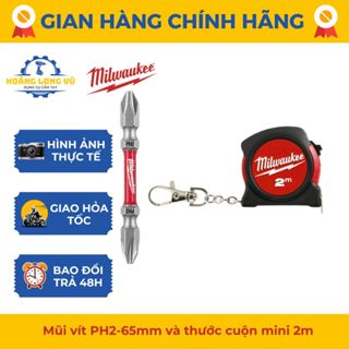 Mũi vít PH2-65mm và thước cuộn mini 2m. Mua combo giá tốt hàng chính hãng