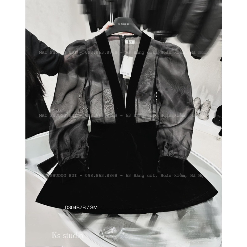 💋Đầm đen xoè cổ V cao cấp