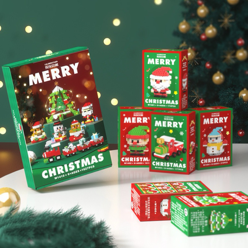 Đồ Chơi Lắp Ráp MERRY CHRISTMAS Mẫu Đoàn Tàu, Cây Thông, Ông Già Noel, Người Tuyết, Tuần Lộc Đồ Chơi Giáng Sinh