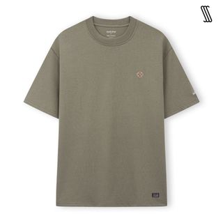 Áo thun cổ tròn tay lỡ nam nữ SSSTUTTER thun cotton co giãn 250gsm thoáng mát thêu hoa đào ngày tết cách điệu CROSS TEE