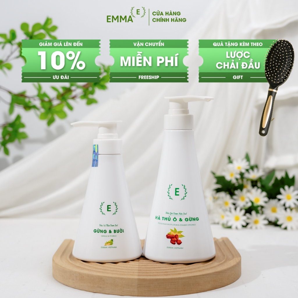 EMMA - Bộ Đôi Gội Xả Phục Hồi Tóc Hư Tổn, Chẻ Ngọn
