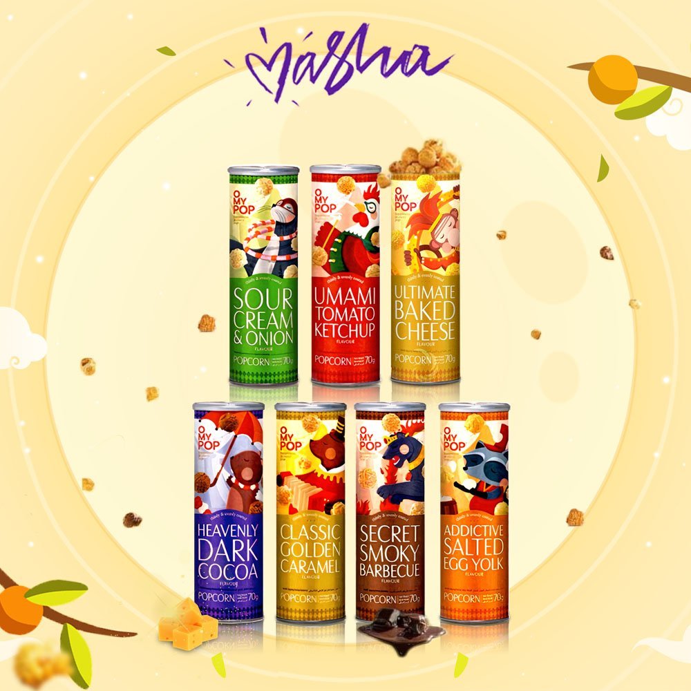 Snack Bắp Rang Nổ OMYPOP 70gr - nhiều vị