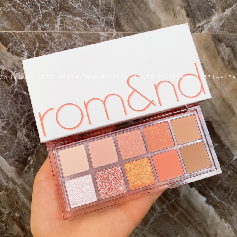 [Hàng Chính Hãng] Bảng phấn mắt Romand 08 Peach Dahlia Garden màu cam đào