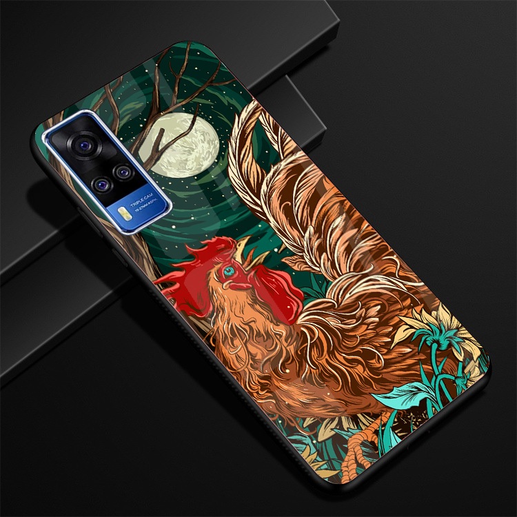 Ốp Lưng VIVO Y51 2020,Y53s ,Y72 5G Mặt lưng kính cao cấp, thiết kế độc quyền 12 con giáp