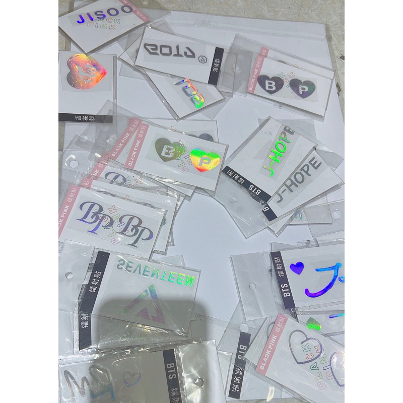 Sticker Hologram trang trí Lightstick Blackpink JENNIE LISA ROSE JISOO SEVENTEEN GOT 7 TWICE BTS