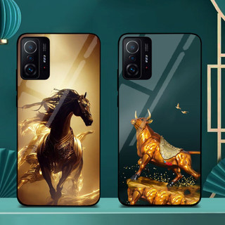 Ốp Lưng XIAOMI 11T 5G, 11T PRO 5G Mặt lưng kính cao cấp, thiết kế độc quyền 12 con giáp