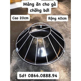Máng cho gà ăn chống bới.