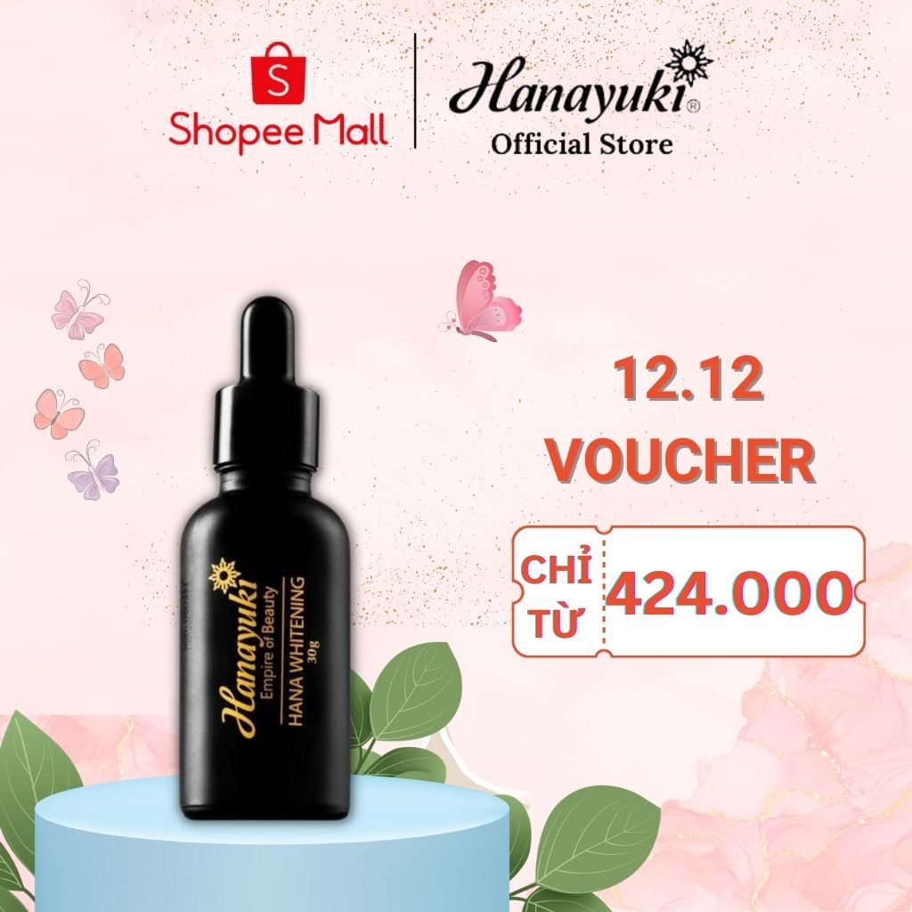 Serum Dưỡng Trắng Da Hanayuki Whitening, Hana Whitening Serum Dưỡng Ẩm Mờ Thâm Hanayuki Chính Hãng 30g