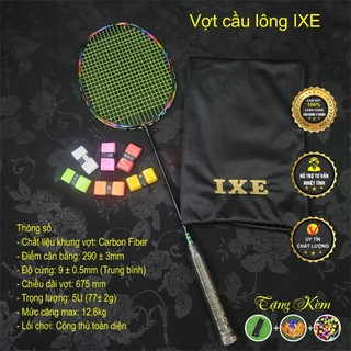 Vợt Cầu lông IXE (Căng sẵn kèm cước + Túi + Quấn cán)