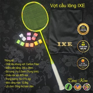 Vợt Cầu lông IXE (Căng sẵn kèm cước + Túi + Quấn cán)
