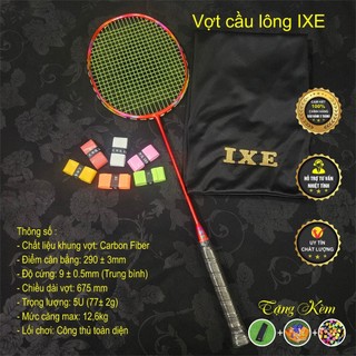 Vợt Cầu lông IXE (Căng sẵn kèm cước + Túi + Quấn cán)