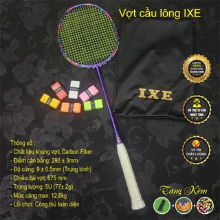 Vợt Cầu lông IXE (Căng sẵn kèm cước + Túi + Quấn cán)