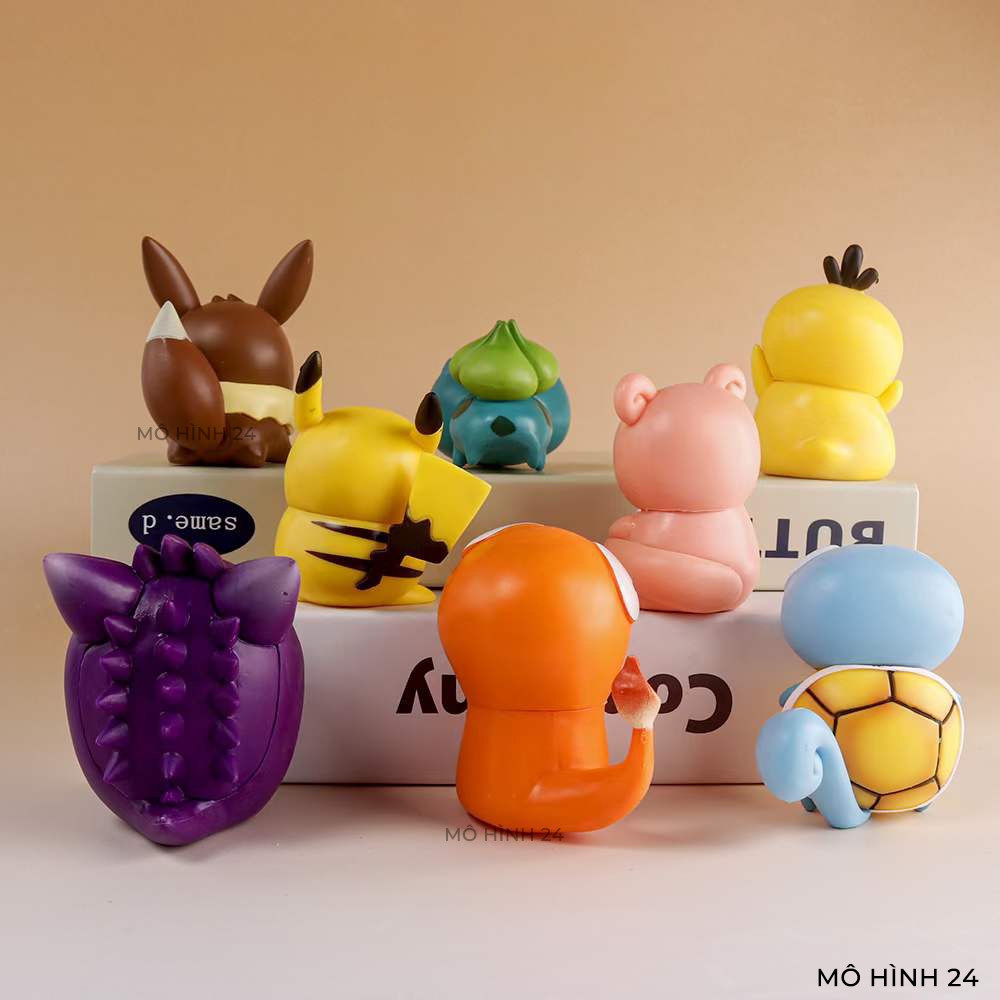 Set combo mô hình các nhân vật POkemon Ngáo figure pokemon chibi hài hước cute trang trí decor sáng tạo