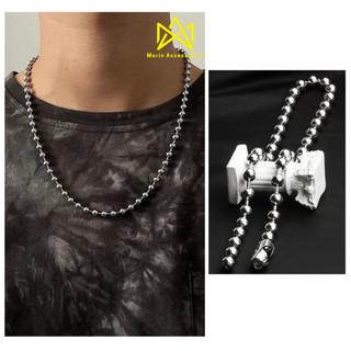 Dây chuyền nam nữ chuỗi bi tròn BallChain Merin Accessories nhiều size cá tính titan không gỉ - Vòng cổ BallChain