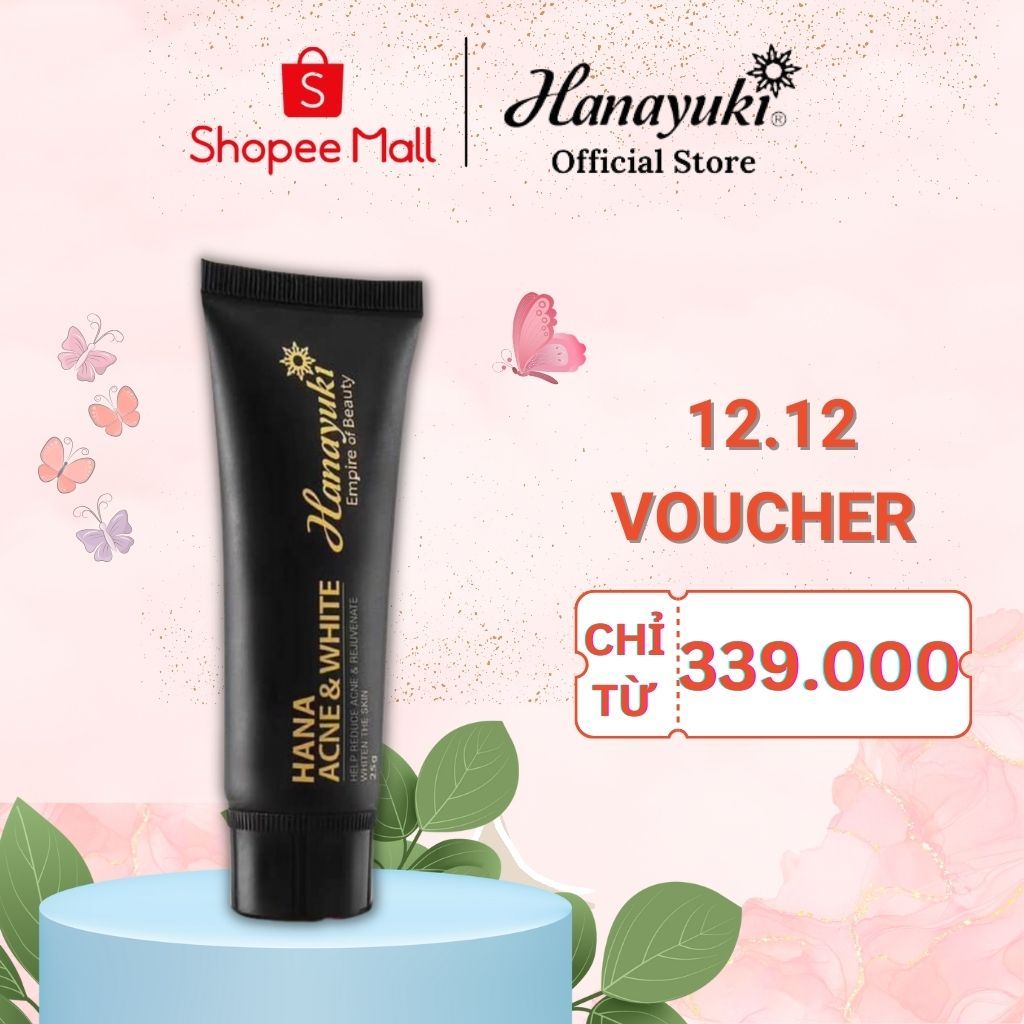 Kem Dưỡng Giảm Mụn, Ngăn Ngừa Vết Thâm Và Ngăn Mụn Tái Phát, Kem Hanayuki Dưỡng Da Giảm Mụn Chính Hãng