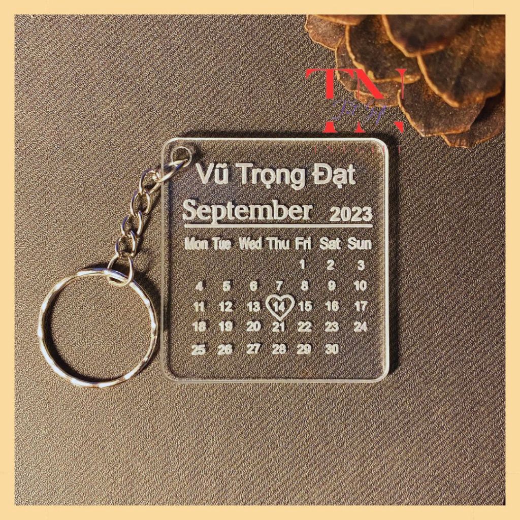 Móc Khóa Khắc Tên Theo Yêu Cầu