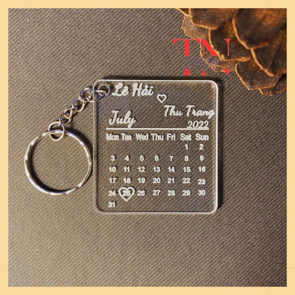 Móc Khóa Khắc Tên Theo Yêu Cầu