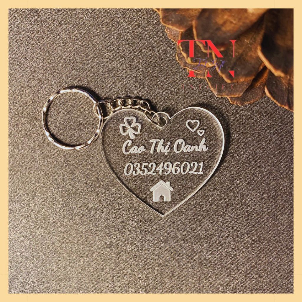Móc Khóa Khắc Tên Theo Yêu Cầu