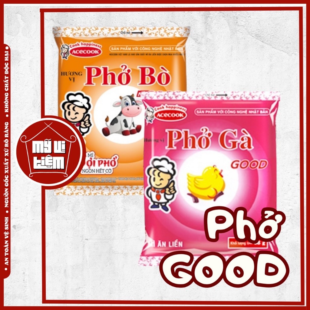 Mì Phở gà/bò Good Acecook gói 68g - Mì tôm các vị Mỹ Vị Tiệm