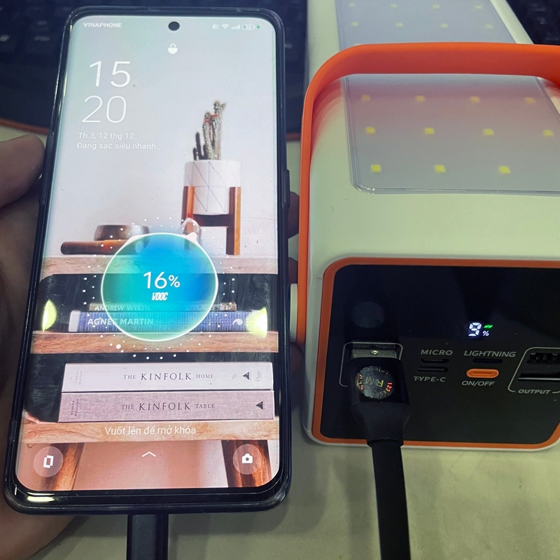 Pin dự phòng sạc nhanh PHANTOM P9 siêu khủng 90000mAh tích hợp 28 led - hỗ trợ QC 22.5 và PD 20W