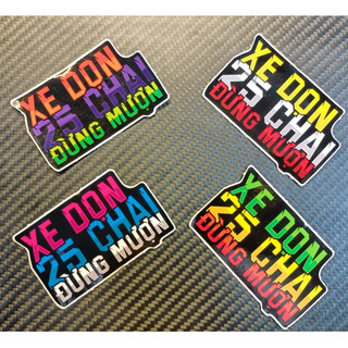 Tem logo sticker chữ xe dọn 25tr dán trang trí xe siêu đẹp