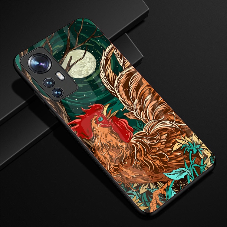 Ốp Lưng XIAOMI 12 5G ,12X, 12T,12 PRO, 12S PRO Mặt lưng kính cao cấp, thiết kế độc quyền 12 con giáp