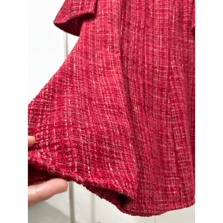 Đầm dạ tweed cổ yếm