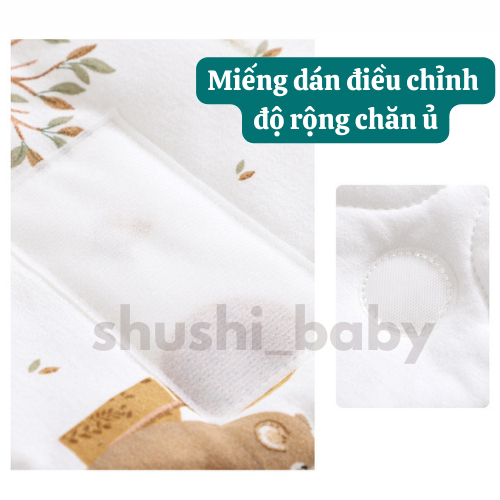 Chăn Ủ Chần Bông Cho Bé Sơ Sinh, Ủ Kén Cho Bé Mùa Đông Quấn Chũn Nhộng Chũn Sơ Sinh Chống Giật Mình Shushi_baby