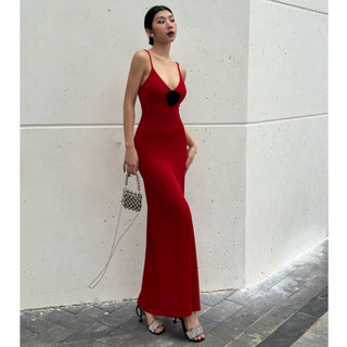 VIIBODYSUIT - Đầm Maxi Phối Hoa
