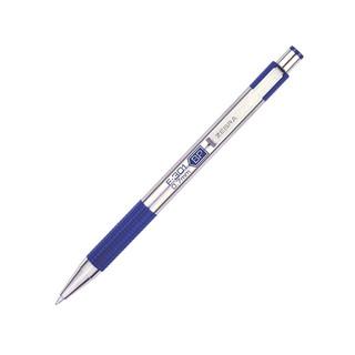 3 cây bút bi Zebra F301 xanh dương vỏ nhiều màu (có tem)