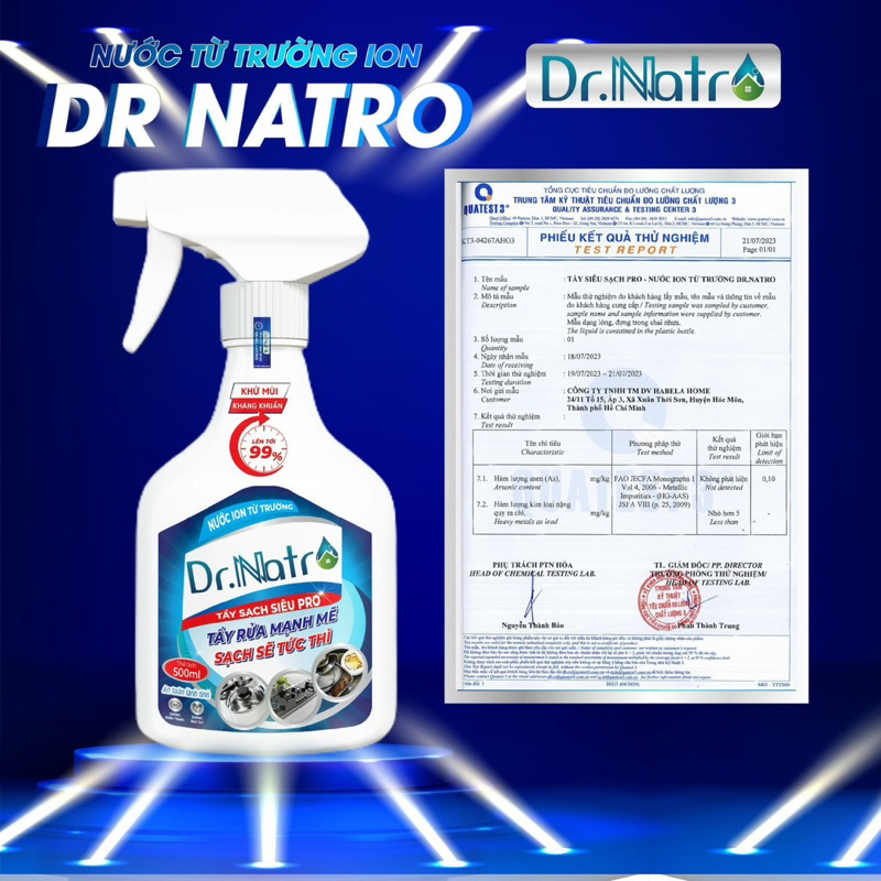 Siêu tẩy đa năng Dr Natro làm sạch mọi vết bẩn cứng đầu