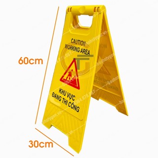 Biển cảnh báo nhựa hình chữ A, nhiều nội dung